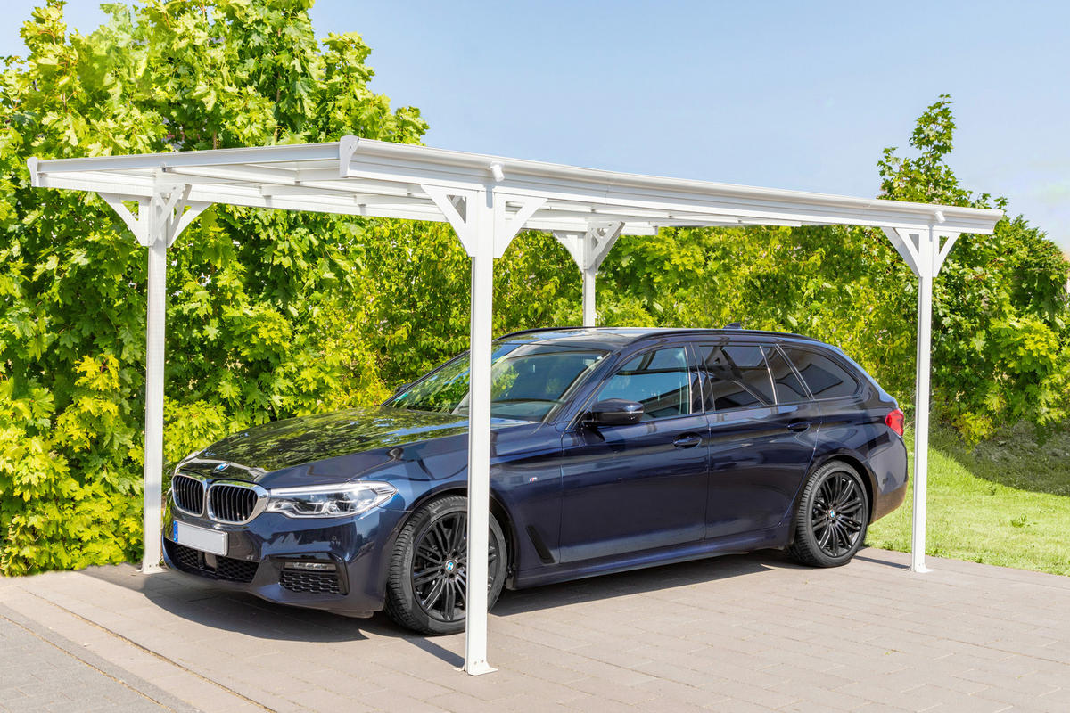 CARPORT - Weiß, Basics, Kunststoff/Metall (305/232/503cm)