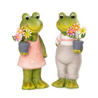 DEKOFROSCH - Hellrosa/Hellgrün, LIFESTYLE, Keramik (10/9,5/23cm)