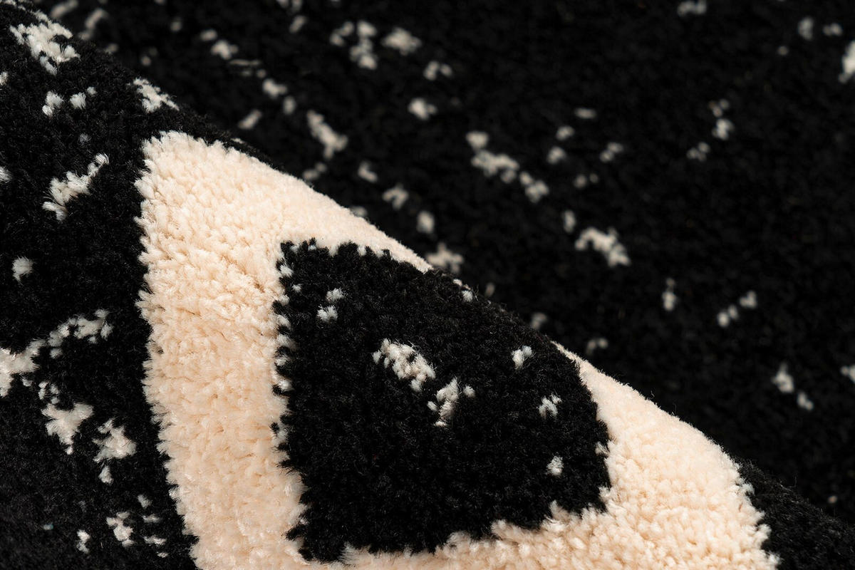 TEPPICH 160/230 cm Naila 100 Schwarz Schwarz  - Schwarz, KONVENTIONELL, Textil (160/230cm)