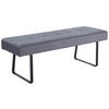 SITZBANK in Metall, Textil Dunkelgrau  - Dunkelgrau/Schwarz, KONVENTIONELL, Textil/Metall (140/49/47cm) - MID.YOU