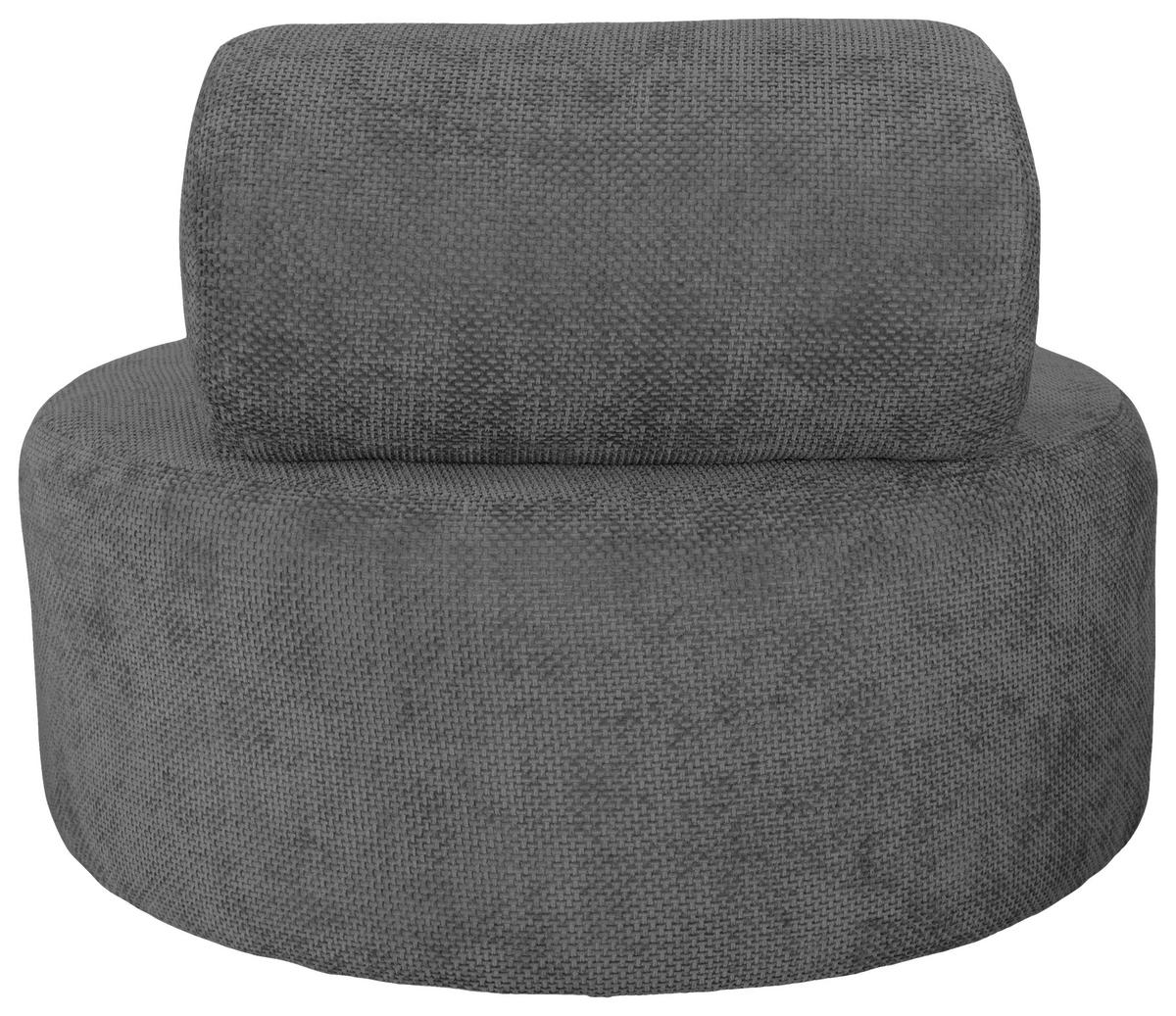 SESSEL in Struktur Dunkelgrau  - Dunkelgrau/Schwarz, Basics, Textil/Metall (88/70/88cm) - Livetastic