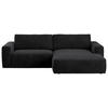 ECKSOFA Dunkelbraun Mikrofaser  - Dunkelbraun/Schwarz, MODERN, Kunststoff/Textil (283/175cm) - MID.YOU