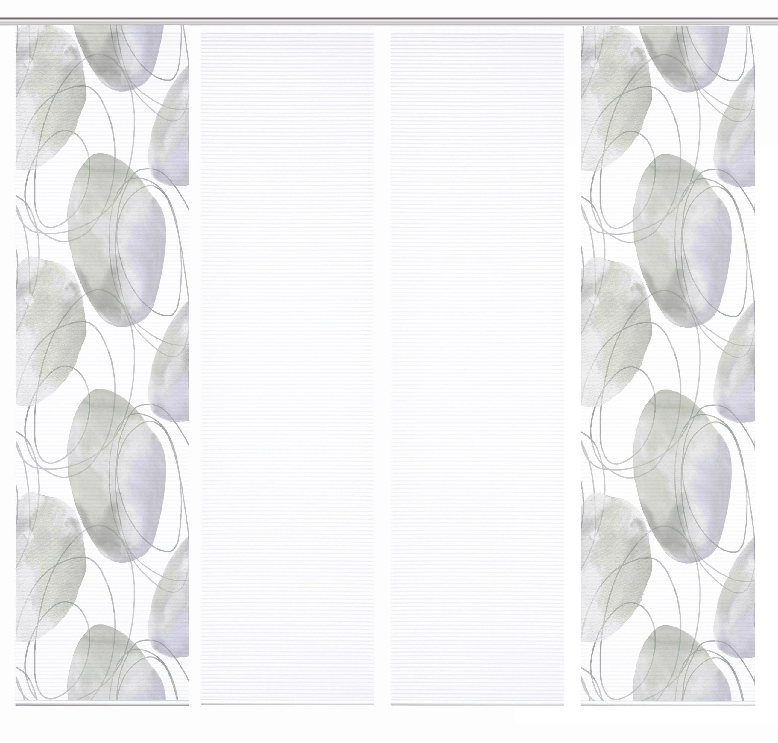 XXXLutz Flächenvorhang Ellrik Weiß, Flieder 60x245 cm