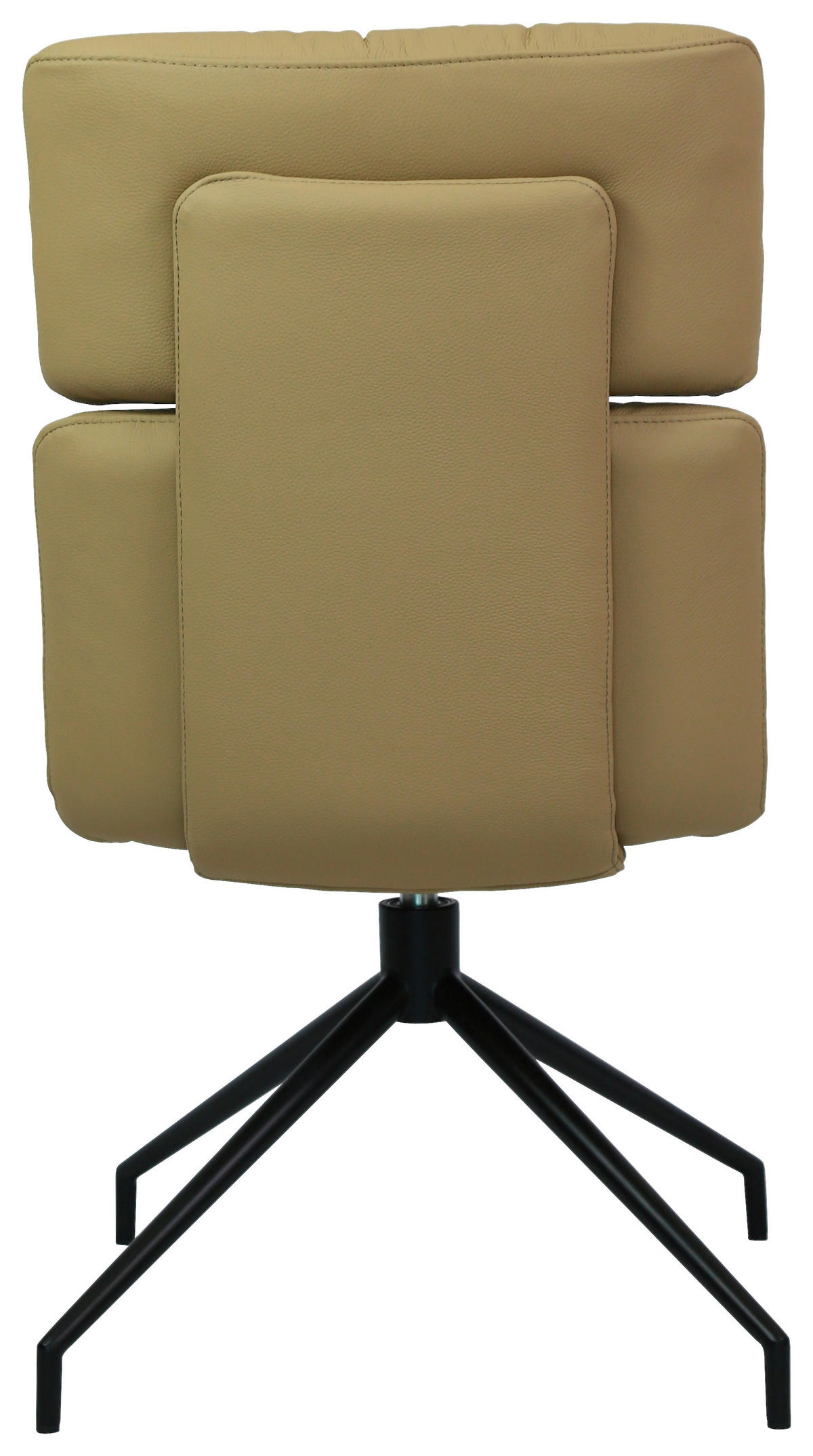 STUHL Echtleder Schwarz, Karamell  - Karamell/Schwarz, Design, Leder/Metall (50/92/64,5cm) - Dieter Knoll