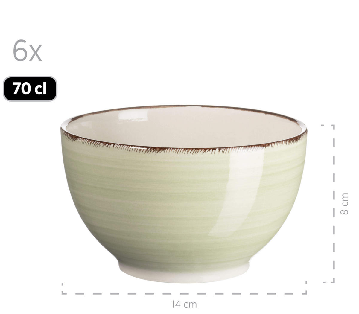 KOMBISERVICE 30-teilig Lumaca  - Olivgrün, Basics, Keramik (60/32/32cm) - Mäser