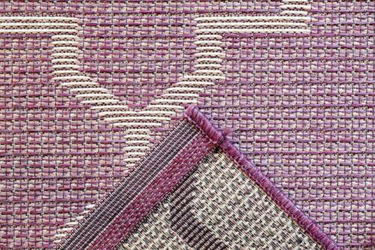 FLACHWEBETEPPICH 160/230 cm Amalfi Dunkelrosa, Brombeere  - Dunkelrosa/Brombeere, KONVENTIONELL, Textil (160/230cm) - Novel