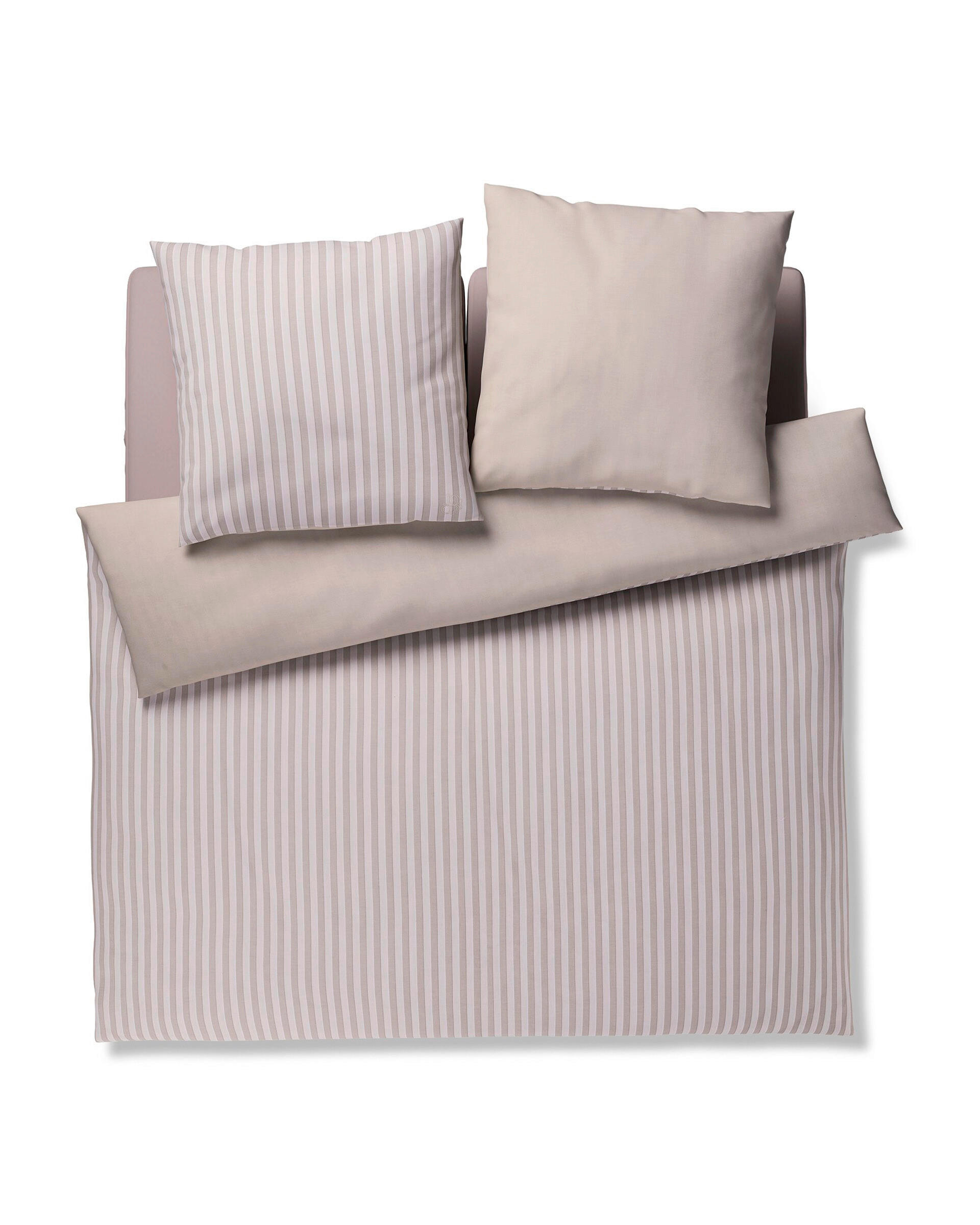 WENDEBETTWÄSCHE Soft Lines Flanell 200/200 cm  - Creme, Basics, Textil (200/200cm) - Joop!