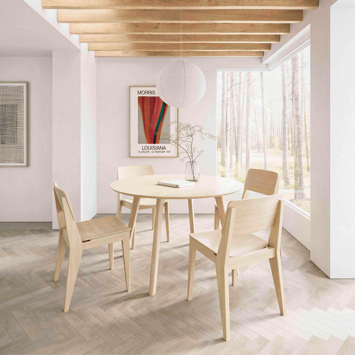 ESSTISCH Echtholz  Holz rund Naturfarben  - Naturfarben, Design, Holz (120/75cm) - Livetastic