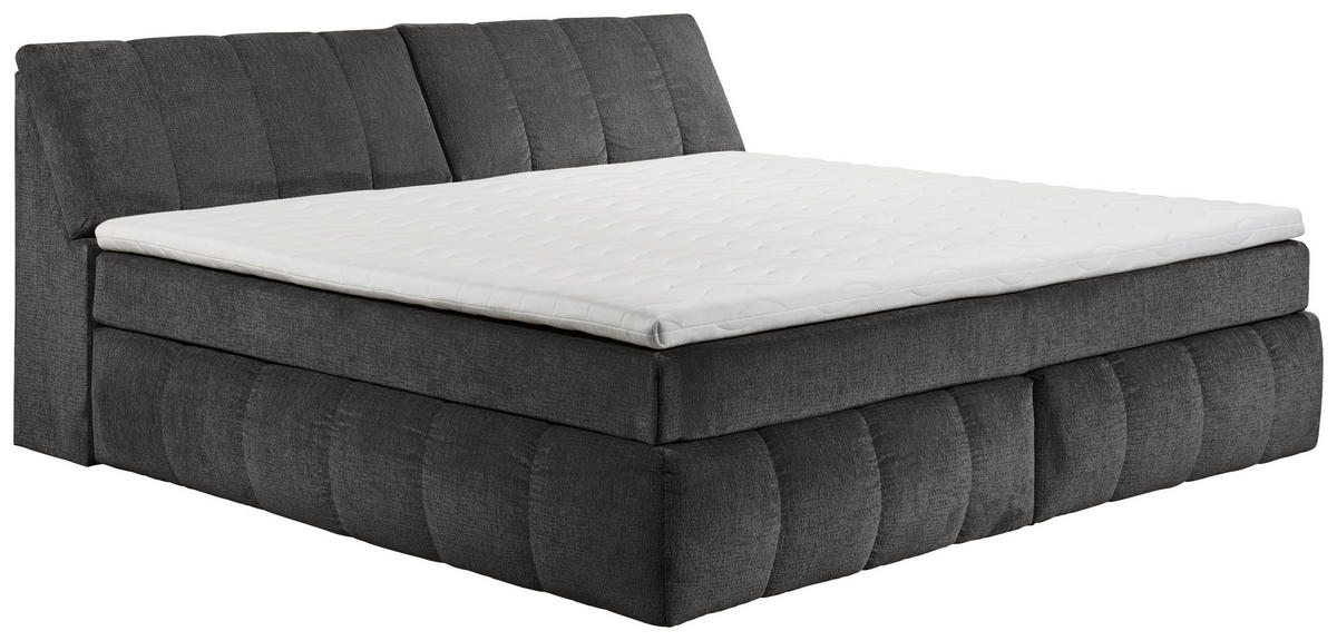 BOXSPRINGBETT 240/200 cm  in Grau  - Grau, MODERN, Holzwerkstoff/Kunststoff (240/200cm) - MID.YOU