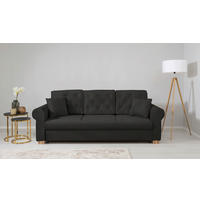 SCHLAFSOFA  mit Bettkasten erhältlich, Liegefunktion, Rücken echt, Armteil links, Armteil rechts Schwarz  - Buchefarben/Schwarz, Design, Holz/Textil (240/94/98cm) - MID.YOU
