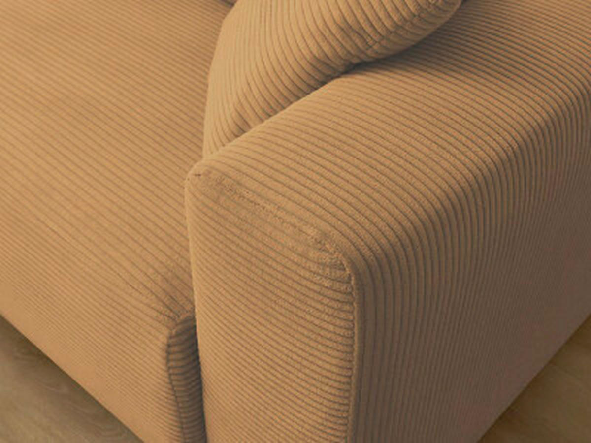 ECKSOFA Ottomane links  ATILLA Gelb Cord  - Gelb/Schwarz, MODERN, Kunststoff/Textil (149/244cm)