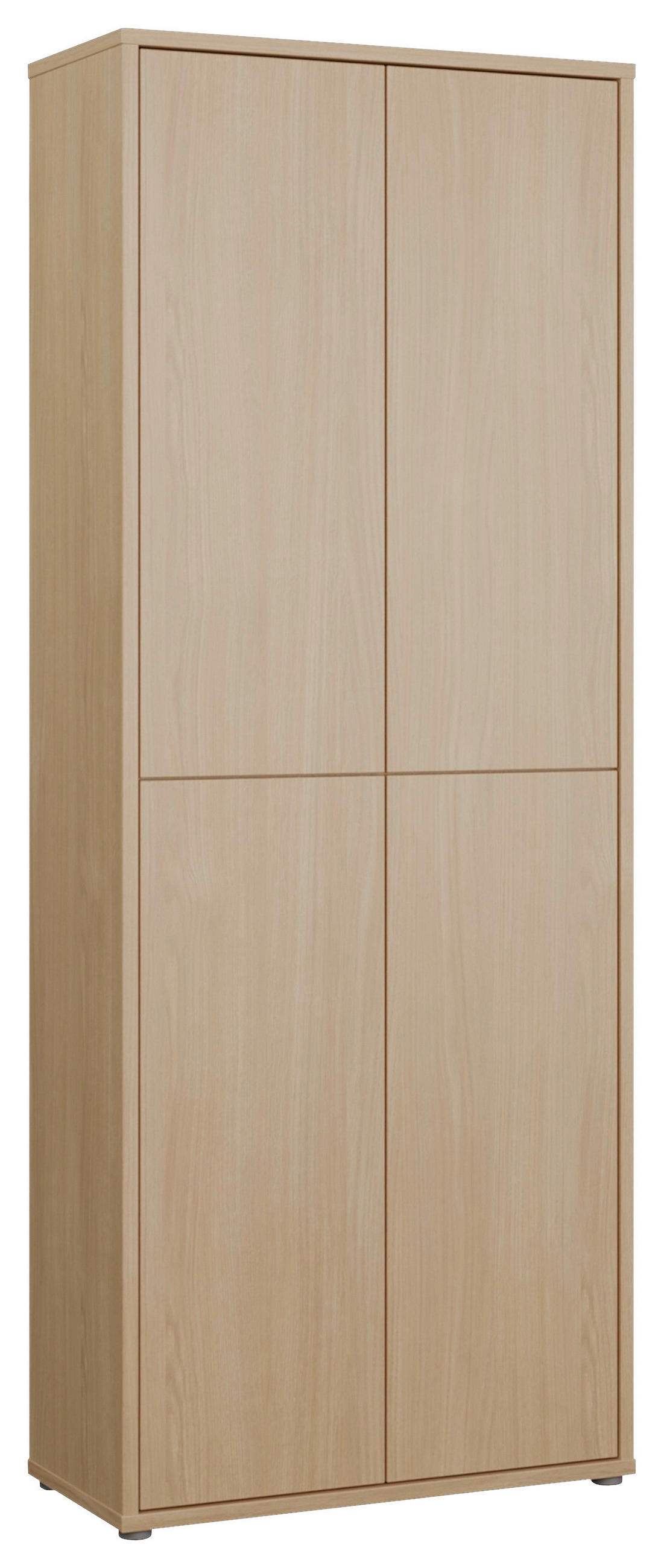 SCHUHSCHRANK Eichefarben  - Eichefarben/Grau, MODERN, Holzwerkstoff/Kunststoff (74,5/191.9/34,9cm) - Carryhome