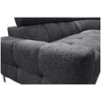 ECKSOFA in Struktur Dunkelgrau  - Dunkelgrau/Schwarz, MODERN, Textil/Metall (254/212cm) - Carryhome