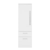 MIDISCHRANK 40/129,6/30 cm  - Chromfarben/Weiß, Design, Glas/Holzwerkstoff (40/129,6/30cm) - Dieter Knoll