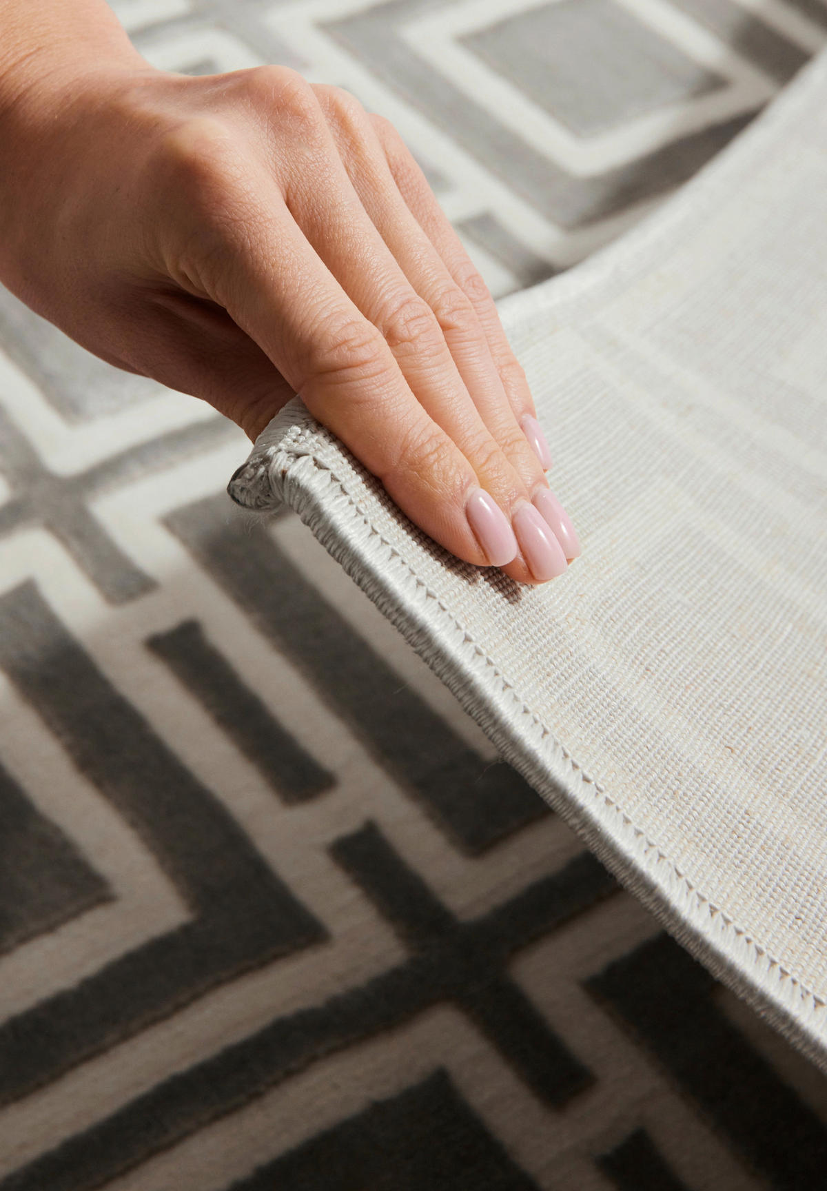 LÄUFER 80/240 cm Perles  - Creme/Grau, Design, Kunststoff (80/240cm) - Elle Decoration