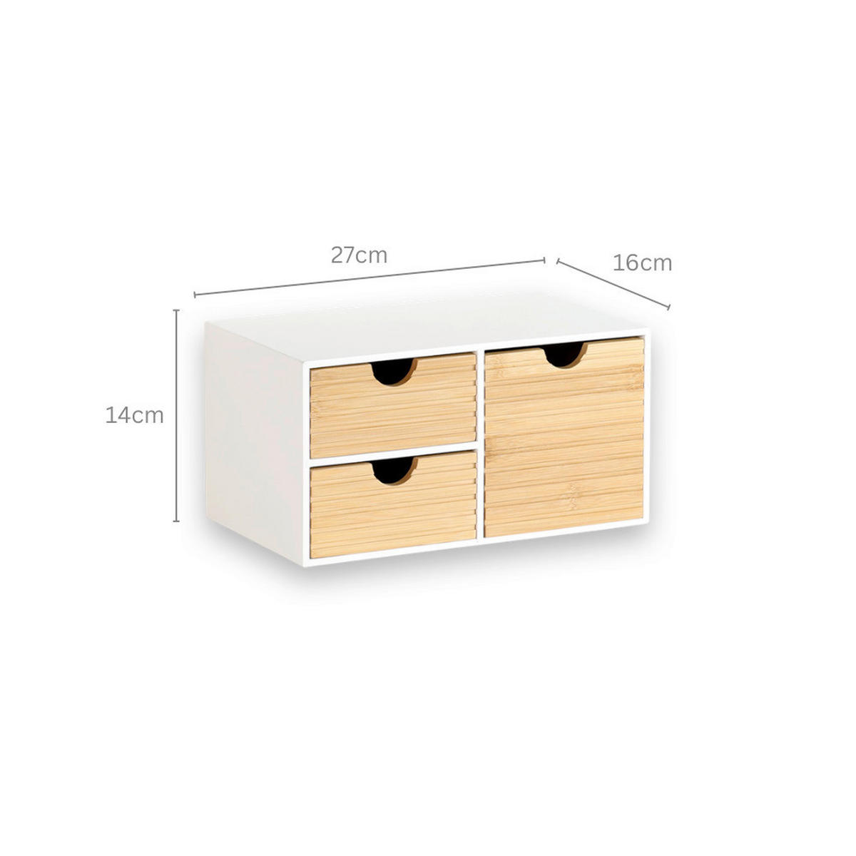 TISCHORGANIZER     - Naturfarben/Weiß, Basics, Naturmaterialien/Holzwerkstoff (27/16/14cm) - Kesper