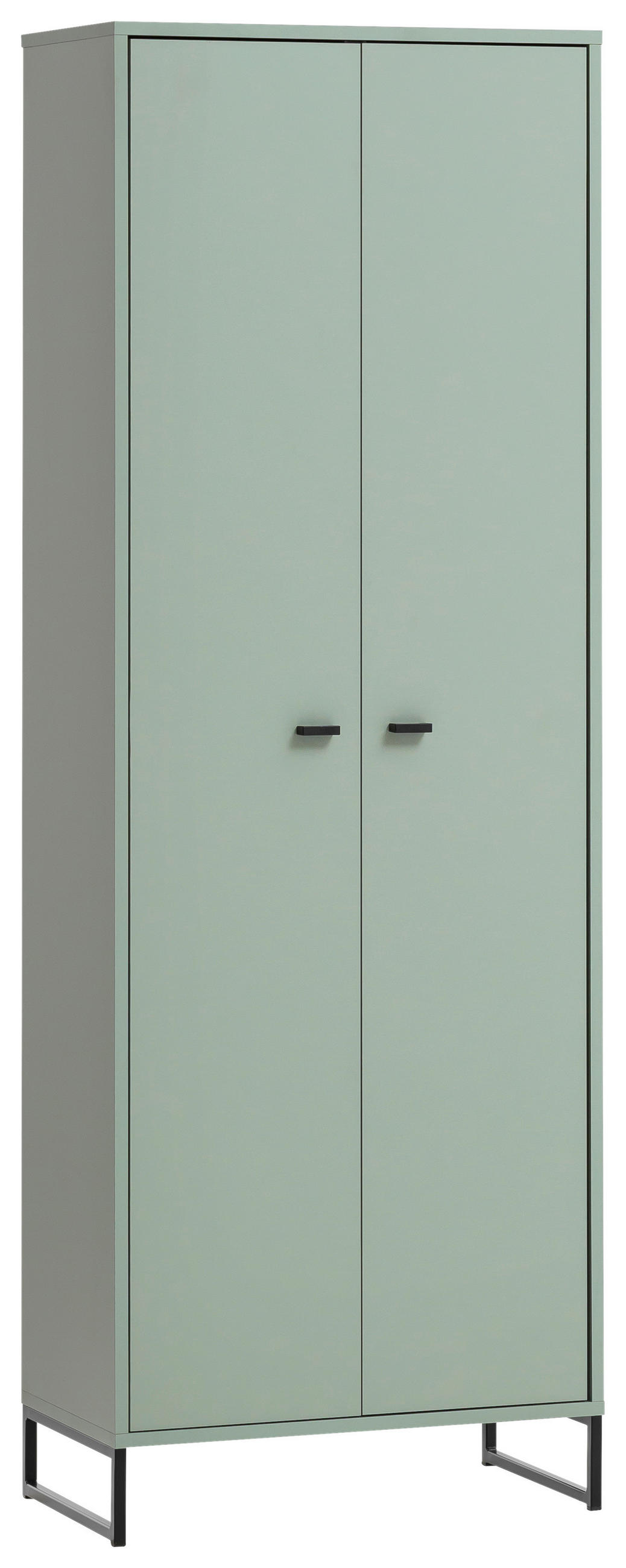 SCHUHSCHRANK  in 60,2/169,7/33,5 cm  - Schwarz/Grün, LIFESTYLE, Holzwerkstoff/Metall (60,2/169,7/33,5cm) - MID.YOU