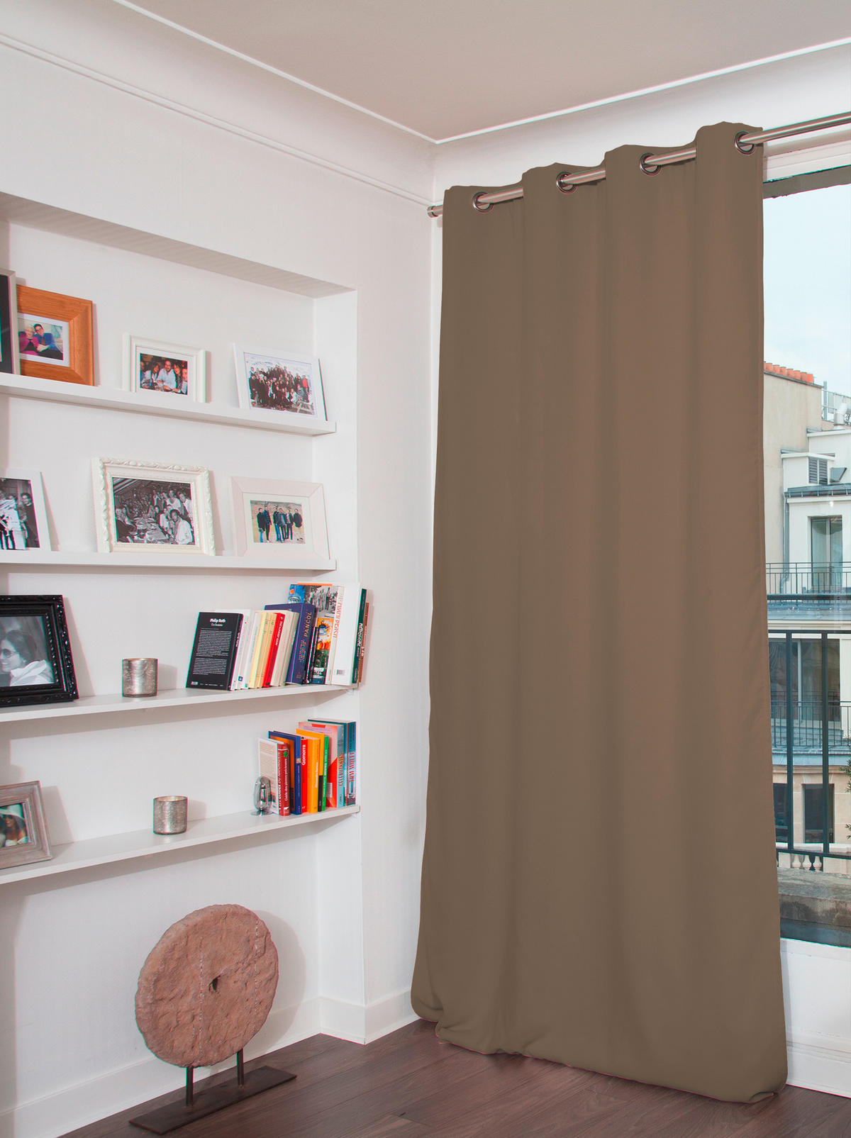 VERDUNKELUNGSVORHANG - Hellbraun, Basics, Textil (135/260cm)