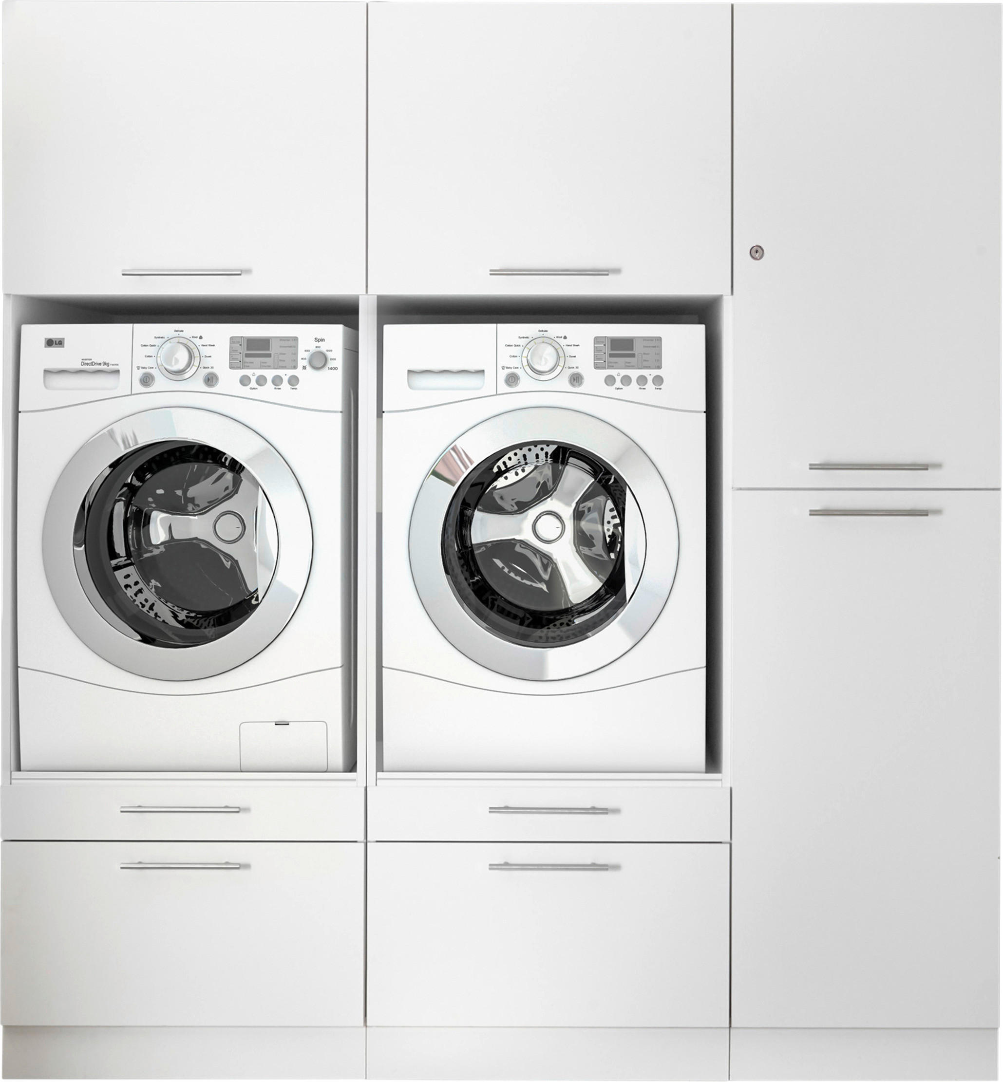 HAUSWIRTSCHAFTSRAUM 184,8/200/67,6 cm Weiss  - Weiss, Konventionell, Holzwerkstoff (184,8/200/67,6cm) - Respekta