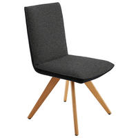 STUHL  in Flachgewebe  - Eichefarben/Anthrazit, Design, Holz/Textil (48/91/63cm) - Koinor