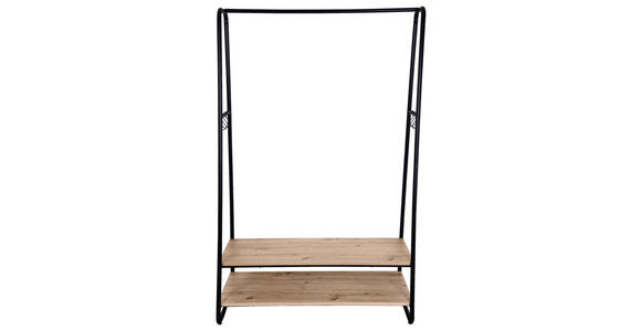 GARDEROBENSTÄNDER in Naturfarben, Schwarz 100/160/45 cm   - Schwarz/Naturfarben, Basics, Holzwerkstoff/Metall (100/160/45cm) - Xora