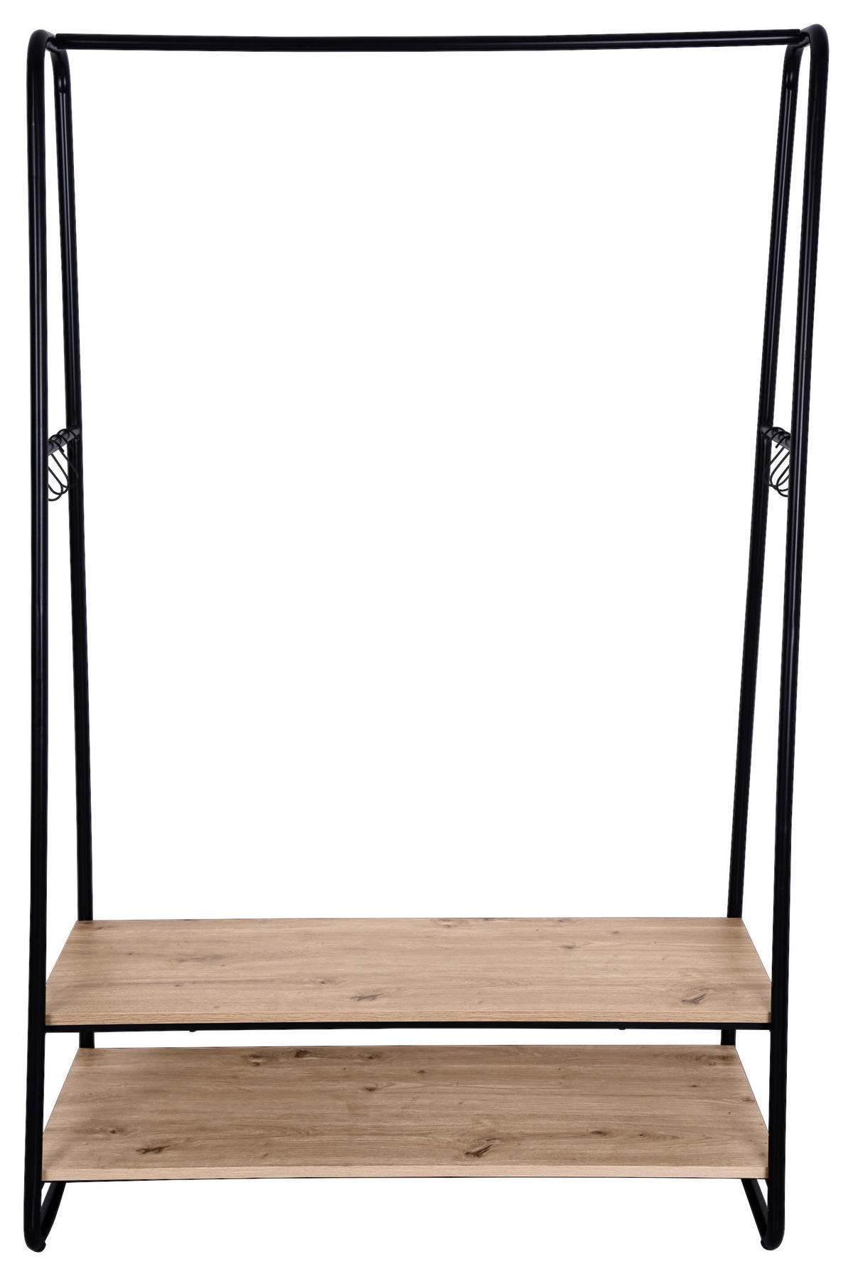 GARDEROBENSTÄNDER in Naturfarben, Schwarz 100/160/45 cm   - Schwarz/Naturfarben, Basics, Holzwerkstoff/Metall (100/160/45cm) - Xora