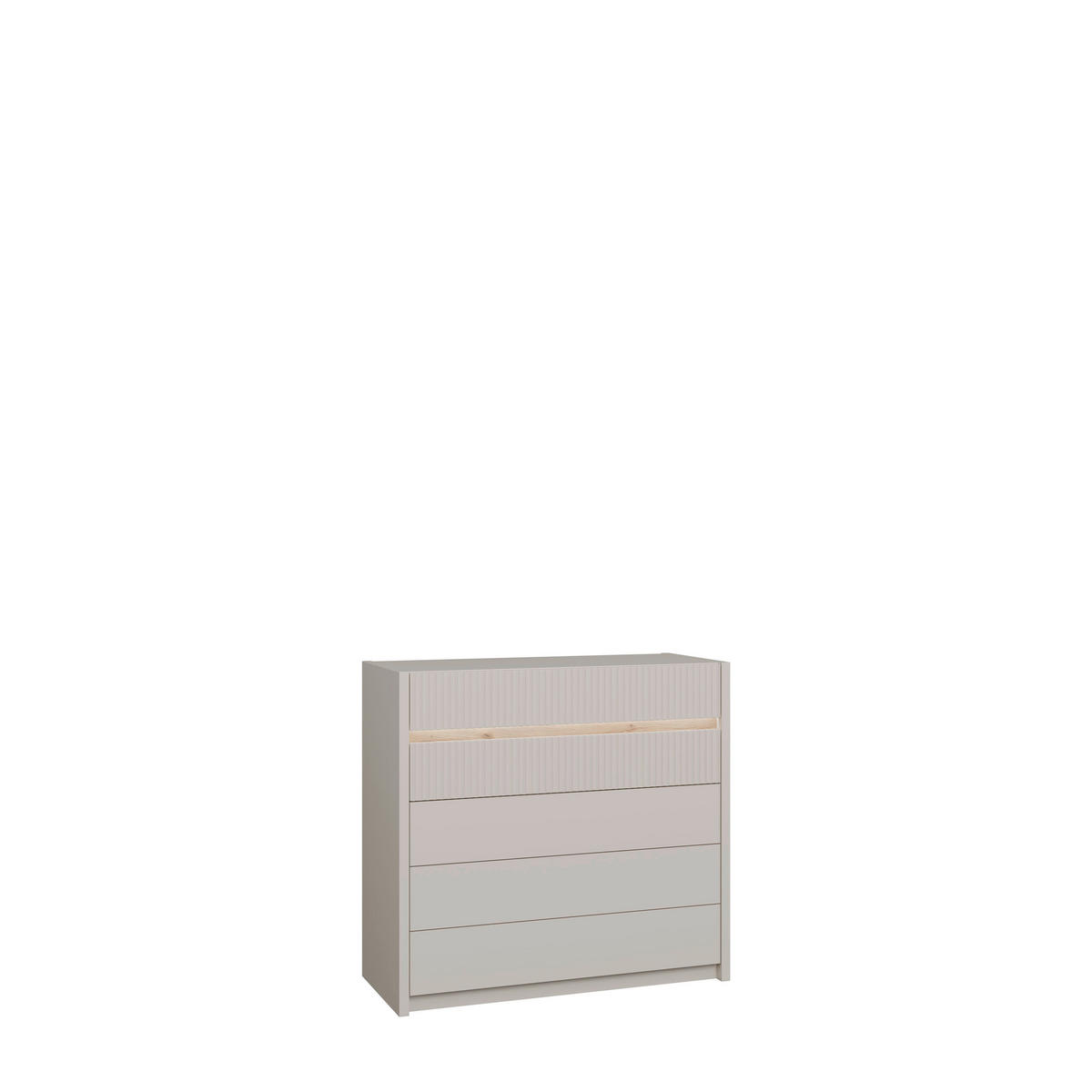 KOMODA, barve hrasta, peščene barve  - barve hrasta/bež, Trend, umetna masa/leseni material (100,3/93,9/41,7cm) - Hom`in