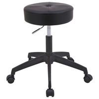 BÜROHOCKER 35/49-61/35 cm  - Silberfarben/Schwarz, KONVENTIONELL, Kunststoff/Textil (35/49-61/35cm) - Carryhome