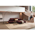 ECKSOFA  in Echtleder Bordeaux  304/201 cm  - Bordeaux/Schwarz, Design, Leder/Metall (304/201cm) - Belluti
