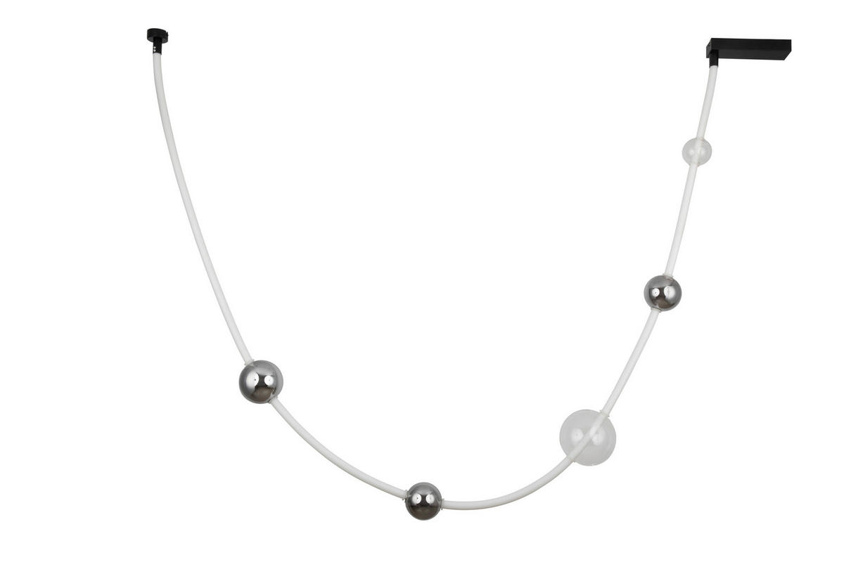 LED-HÄNGELEUCHTE Stribor 330 cm   - Klar/Schwarz, LIFESTYLE, Glas/Metall (330cm) - Novel
