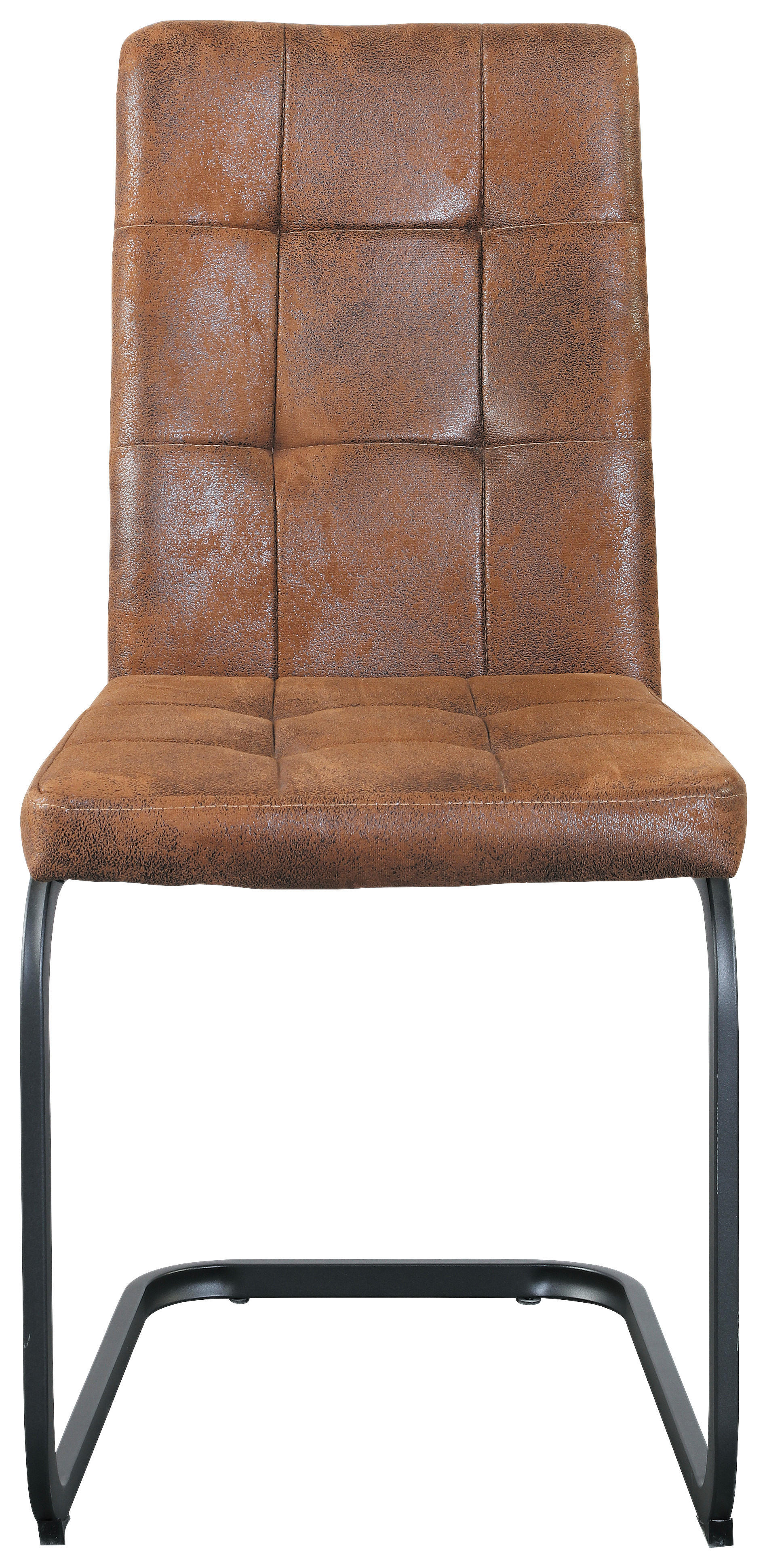 STUHL - Schwarz/Braun, MODERN, Textil/Metall (43/92/56cm) - MID.YOU