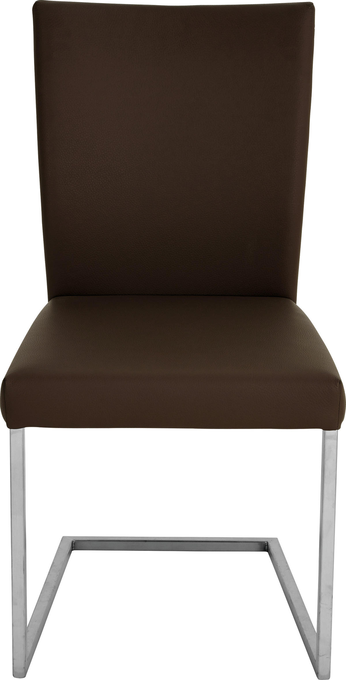 SCHWINGSTUHL  in Edelstahl Echtleder pigmentiert  - Hellbraun/Edelstahlfarben, Design, Leder/Metall (48/90,5/63cm) - Bert Plantagie