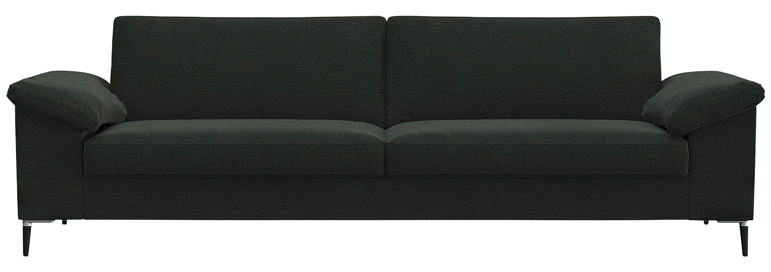 3-SITZER-SOFA Flachgewebe Waldgrün  - Waldgrün/Schwarz, Design, Textil/Metall (241/84,5/92cm) - Livetastic