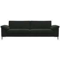 3-SITZER-SOFA Flachgewebe Waldgrün  - Waldgrün/Schwarz, Design, Textil/Metall (241/84,5/92cm) - Livetastic