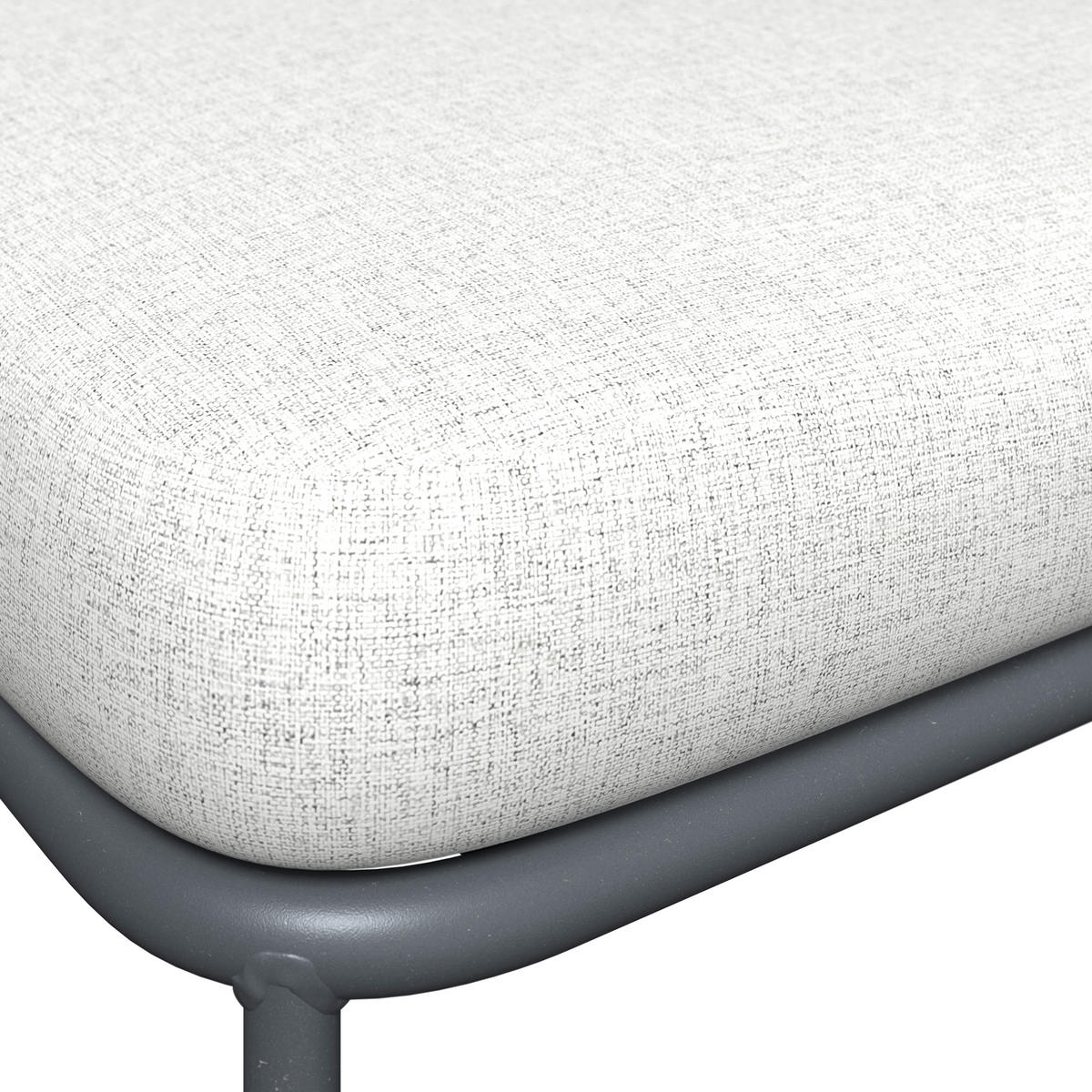 LOUNGEGARNITUR 173,5/186 cm Stahl  - Anthrazit/Grau, Basics, Textil/Metall (173,5/186cm) - Ambia Garden