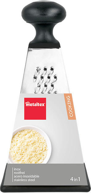 RESZELŐ - világosszürke/fekete, műanyag/fém - Metaltex
