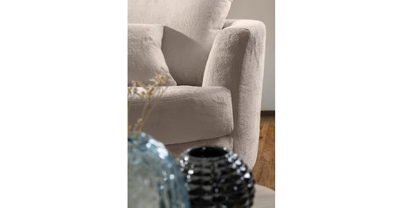 SESSEL in Plüsch Beige  - Beige/Schwarz, KONVENTIONELL, Textil/Metall (115/72/115cm) - Carryhome