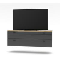 LOWBOARD  in 150/53/40 cm  - Anthrazit/Graphitfarben, Design, Holzwerkstoff/Metall (150/53/40cm) - MID.YOU