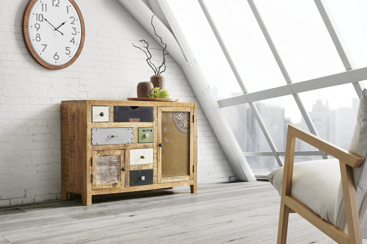 KOMMODE 110/80/40 cm  in Multicolor  - Multicolor, Lifestyle, Holz/Metall (110/80/40cm) - Landscape