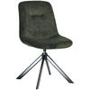 STUHL Velours Schwarz, Waldgrün  - Waldgrün/Schwarz, Basics, Textil/Metall (51/89/61cm) - Celina Home