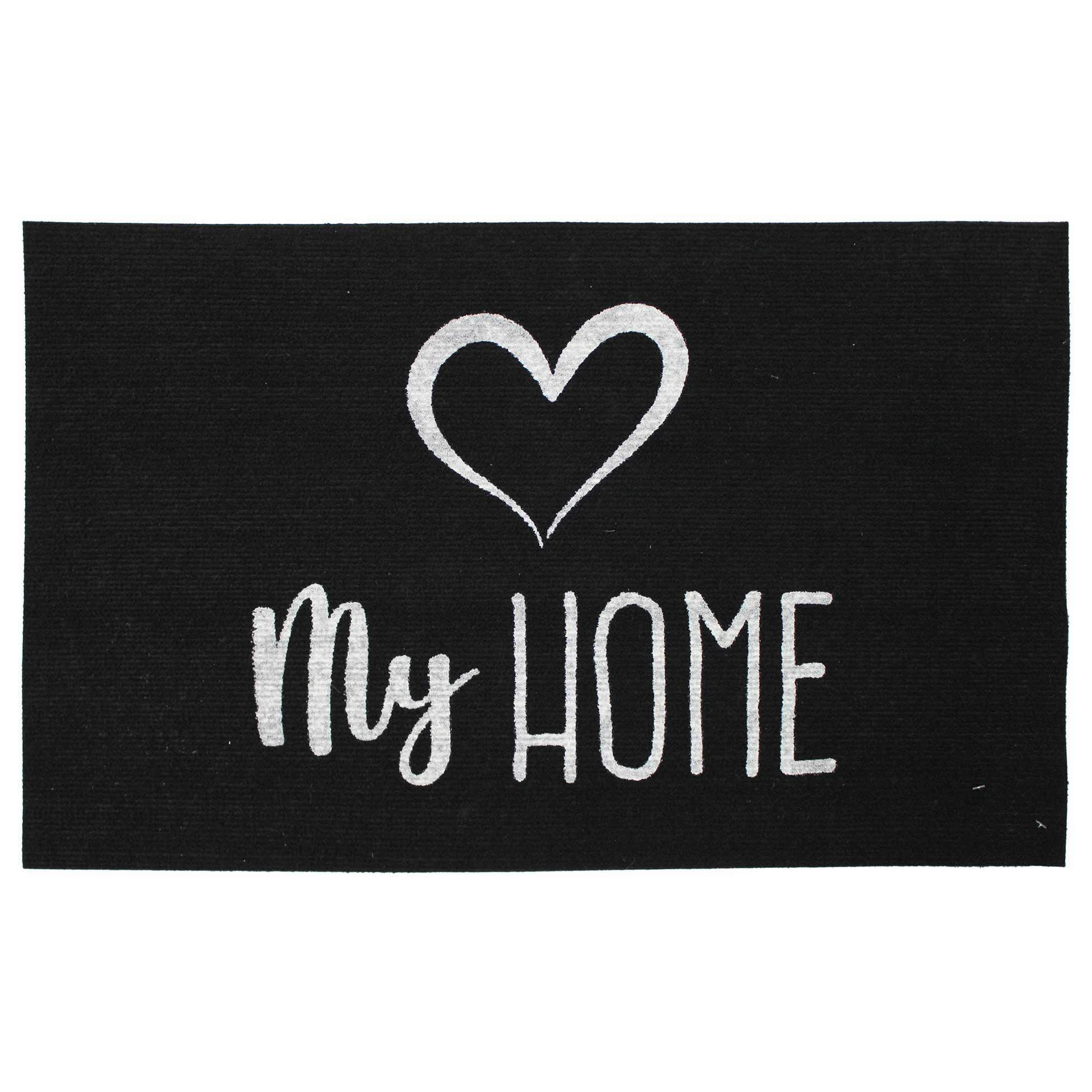 OTIRAČ ZA OBUĆU 45/70 cm   - bela/crna, Osnovno, tekstil/plastika (45/70cm)