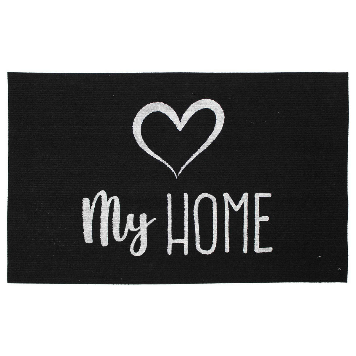OTIRAČ ZA OBUĆU 45/70 cm   - bela/crna, Osnovno, tekstil/plastika (45/70cm)