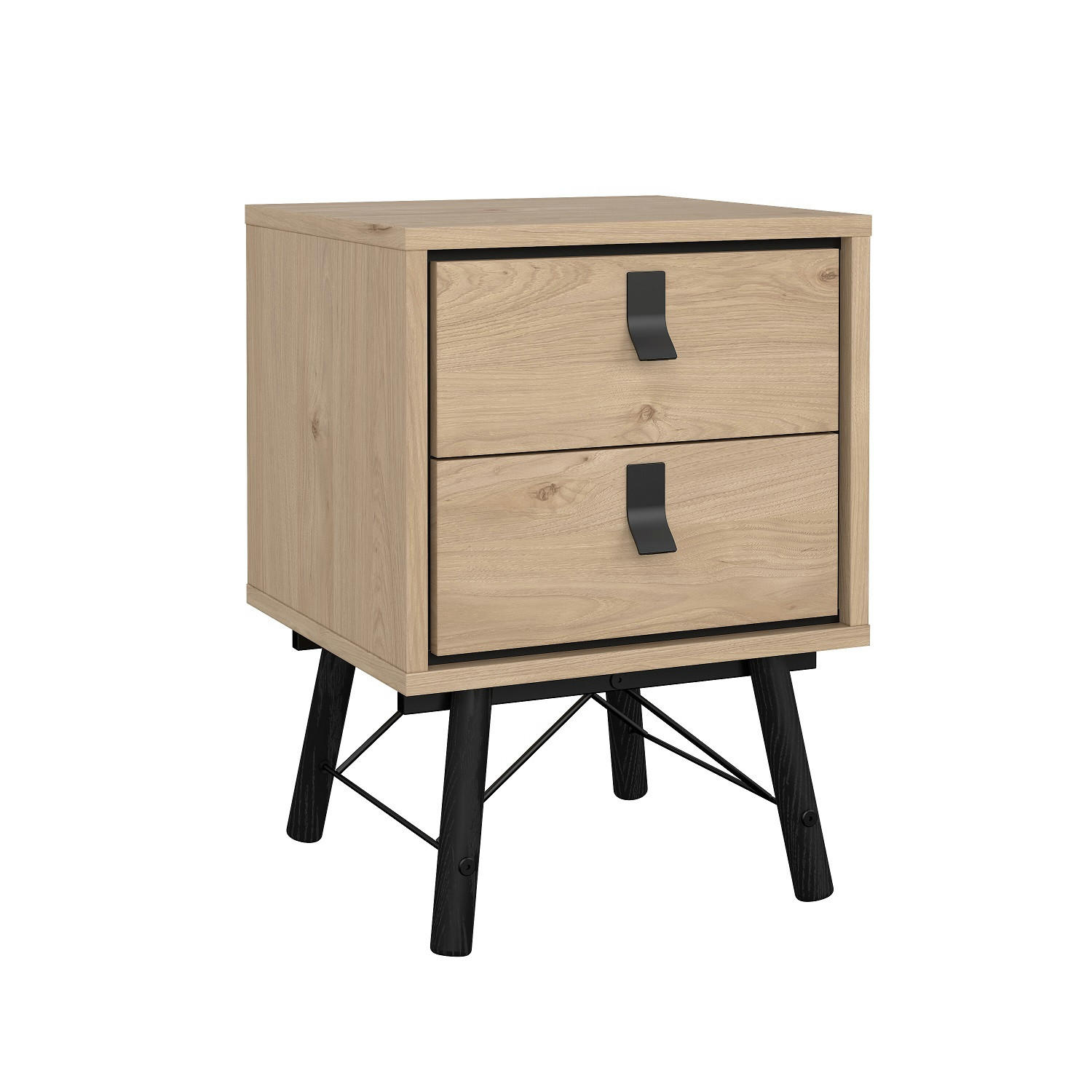 NATTDUKSBORD i ekfärgad  - svart/ekfärgad, Design, metall/trämaterial (43,3/59,6/43,3cm) - Best Price