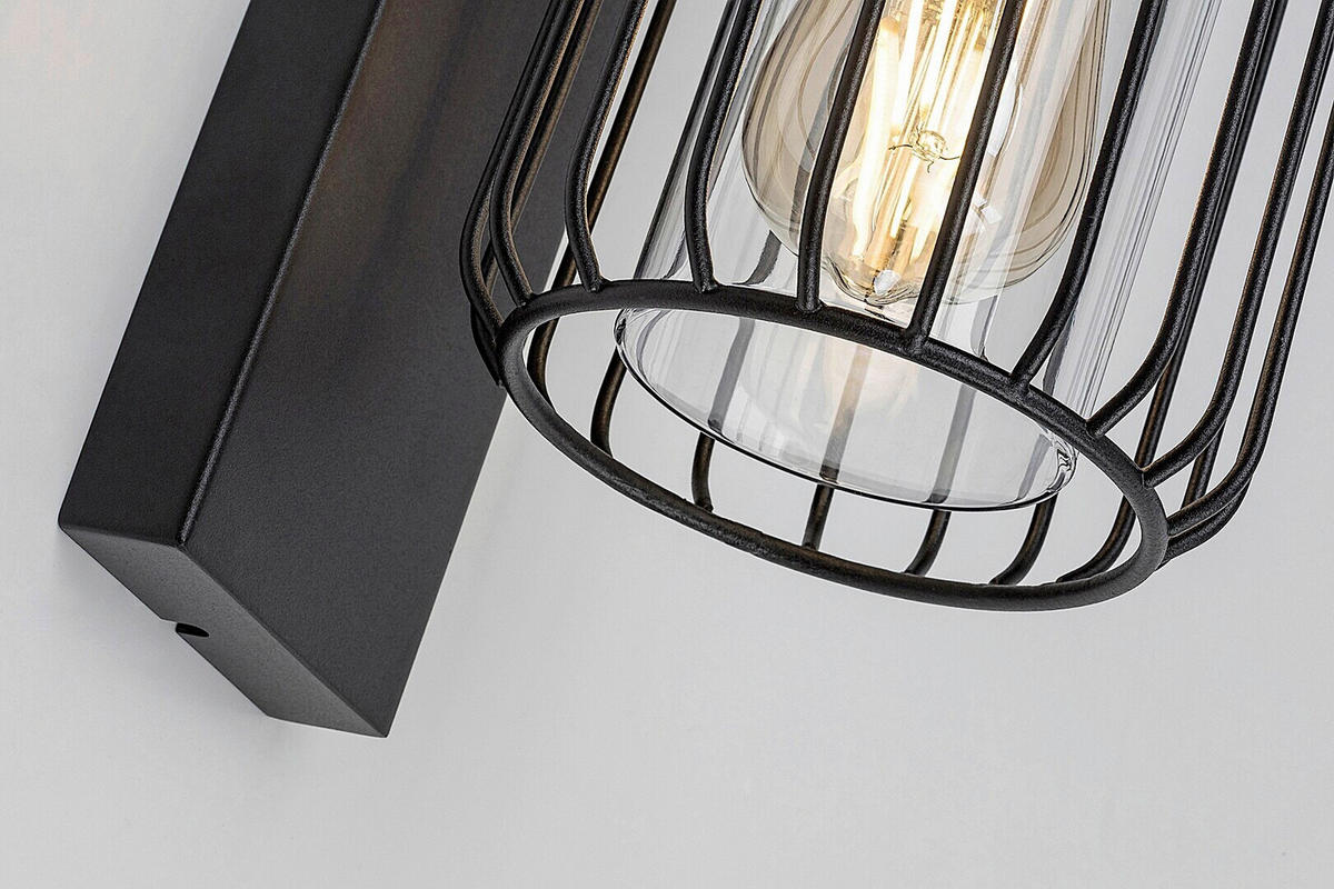 ZIDNA SVJETILJKA VANJSKA Tarpa  - prozirno/crna, Basics, metal/plastika (13.5/27cm)