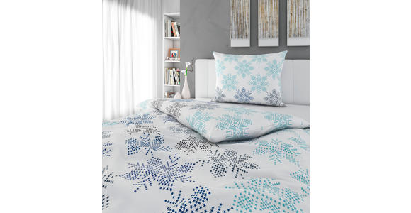 BETTWÄSCHE Flanell 160/210 cm - Weiß/Grau, KONVENTIONELL, Textil (160/210cm) - Esposa