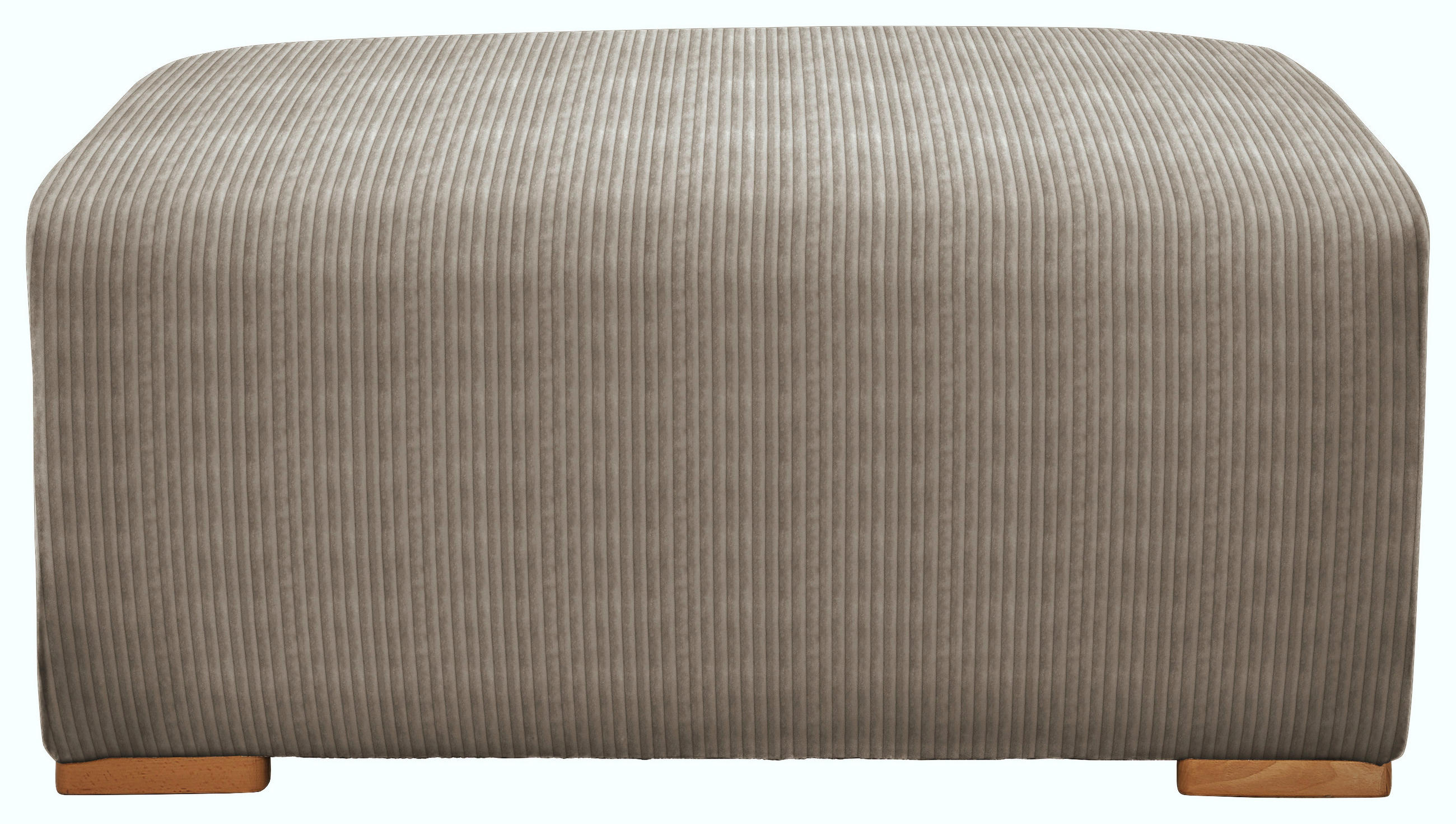HOCKER Cord Taupe  - Taupe/Buchefarben, KONVENTIONELL, Holz/Textil (101/44/92cm) - Livetastic