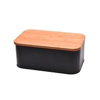 KENYÉRTARTÓ  - natúr/fekete, Basics, természetes anyagok/fém (30,5/18/12,2cm) - Homeware Profession.