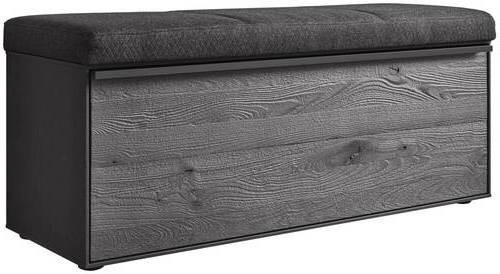 GARDEROBENBANK 118/50/41 cm - Anthrazit, Design, Holz/Textil (118/50/41cm) - Johann Jakob