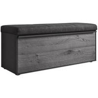 GARDEROBENBANK 118/50/41 cm  - Anthrazit, Design, Holz/Textil (118/50/41cm) - Johann Jakob