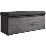 GARDEROBENBANK 118/50/41 cm  - Anthrazit, Design, Holz/Textil (118/50/41cm) - Johann Jakob